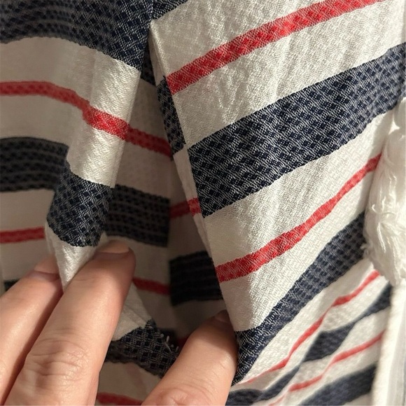 Vivi by Violet Weekend Women's Striped Sleeveless Dress M Side Pockets - Picture 4 of 8